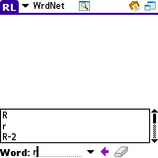 WordNet English Dictionary for Palm OS handhelds